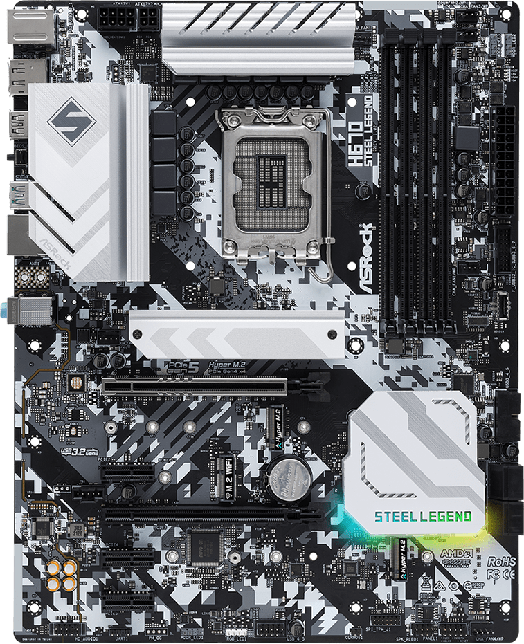 Дънна платка ASRock H670 Steel Legend, LGA1700