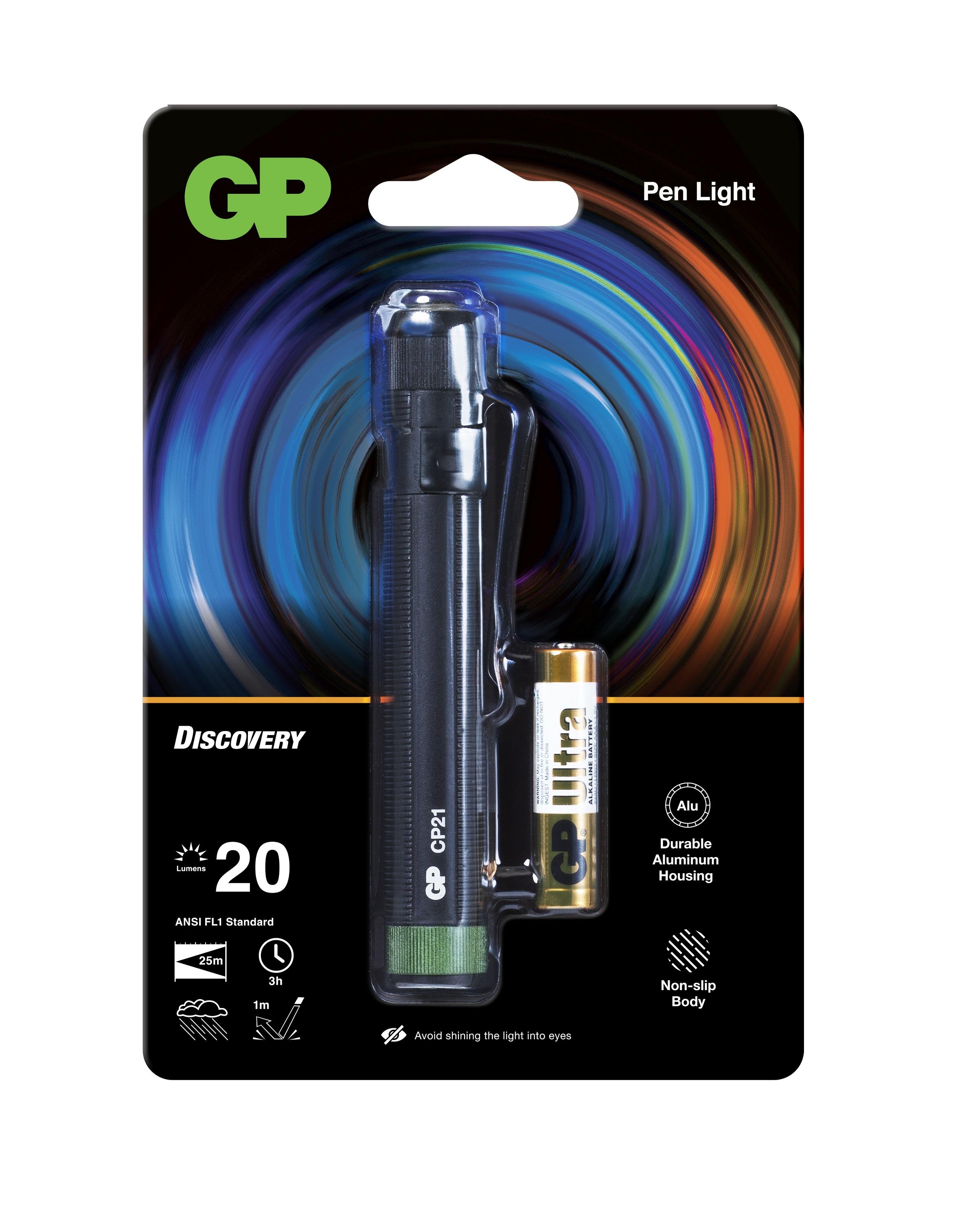Фенер с форма на писалка GP BATTERIES Discovery, LED, CP21 20 lm