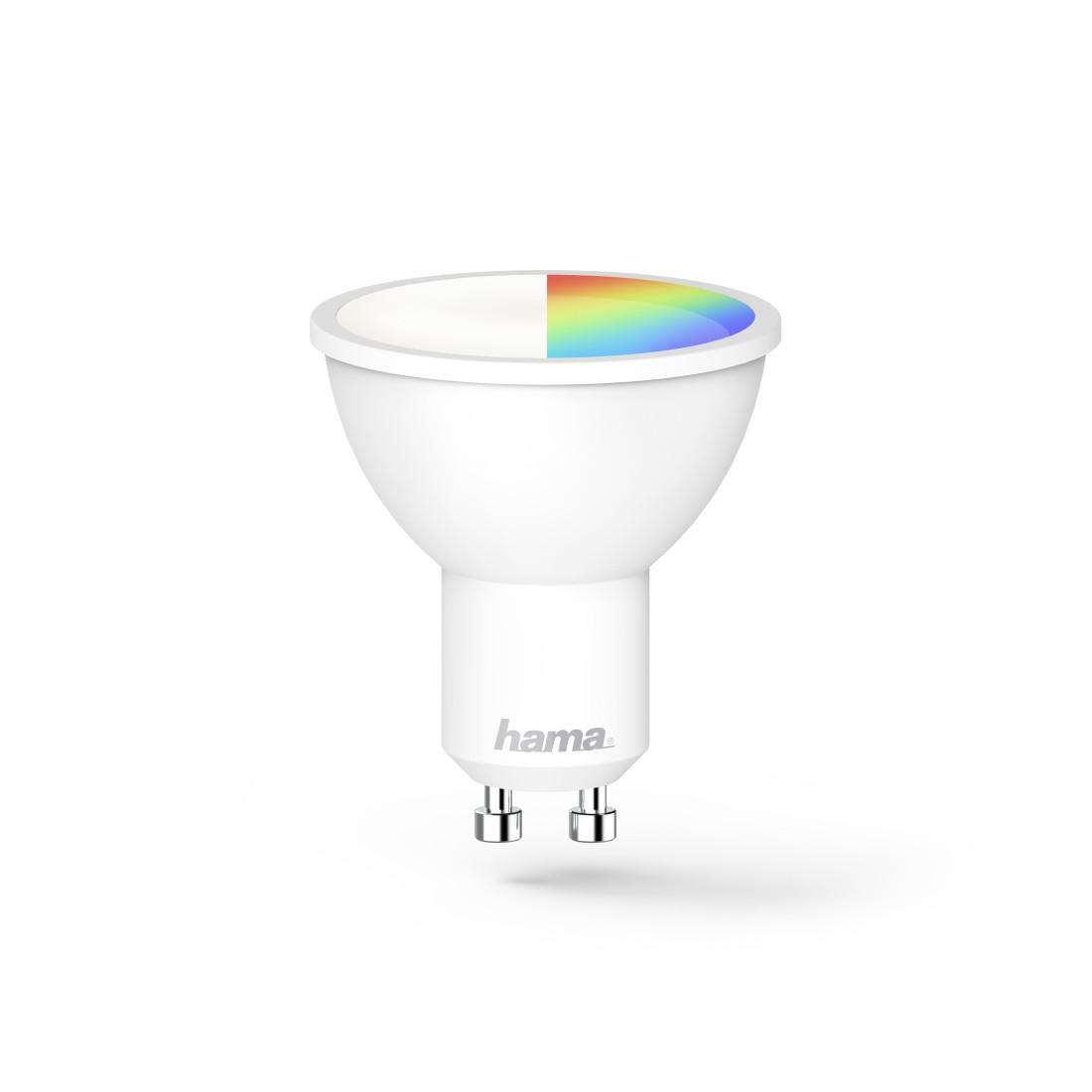 LED крушка HAMA, Wi-fi, 5.5W, 2700 - 6500 K, Димираща, RGB, GU 10, bulb