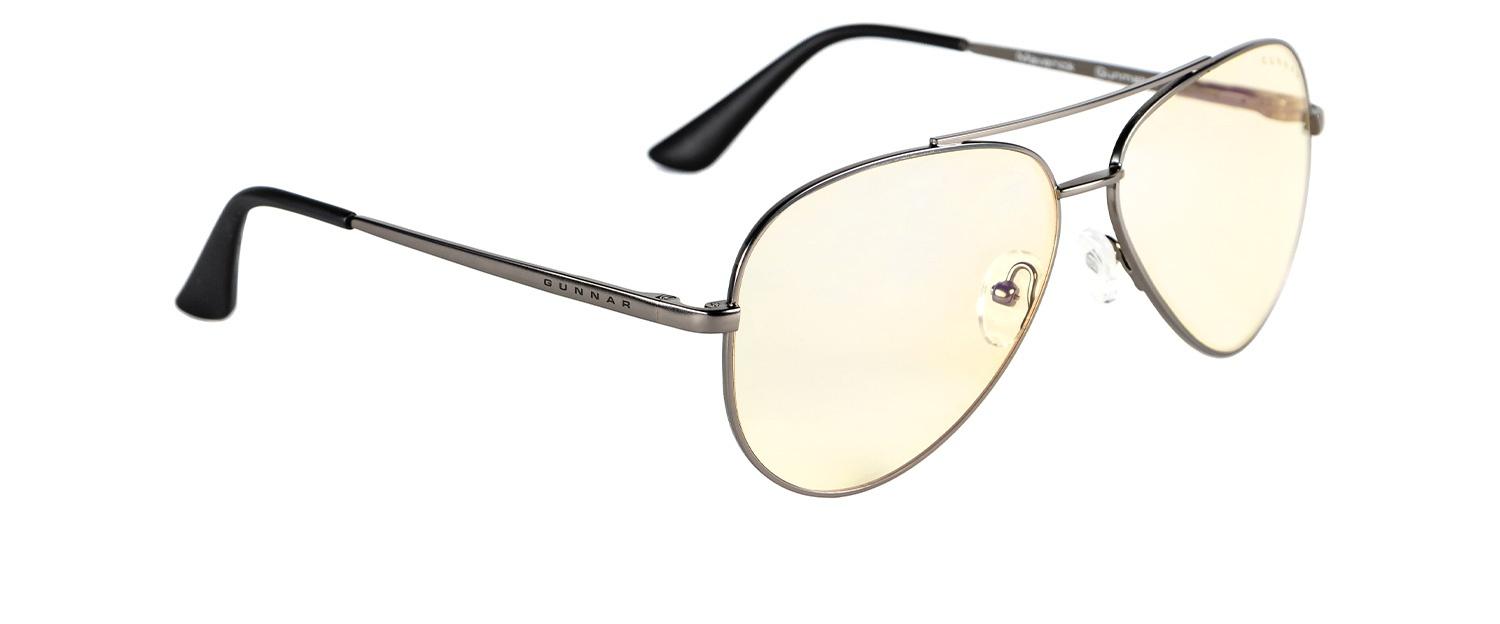 Компютърни очила GUNNAR Maverick Gunmetal Liquet, Сребрист