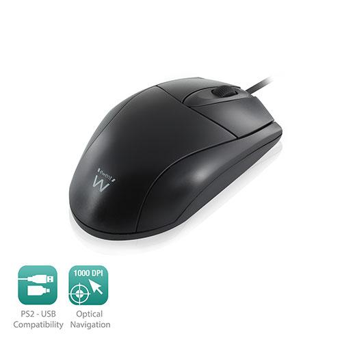 Оптична мишка Ewent EW3154, Жична, 1000 dpi