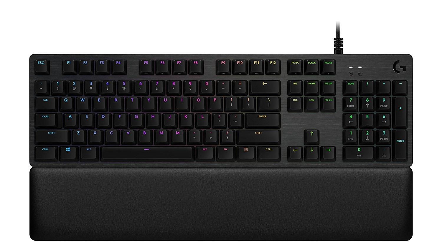 Геймърска механична клавиатура Logitech, G513 Carbon RGB, GX Blue Mechanical суичове