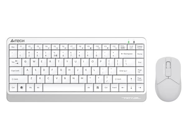 Комплект клавиатура и мишка A4TECH FG1112 Fstyler, Бял