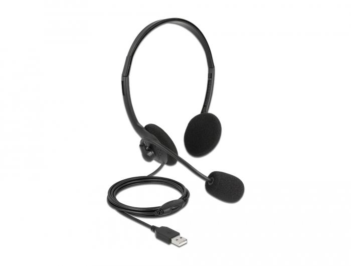 Слушалки с микрофон Delock 27178