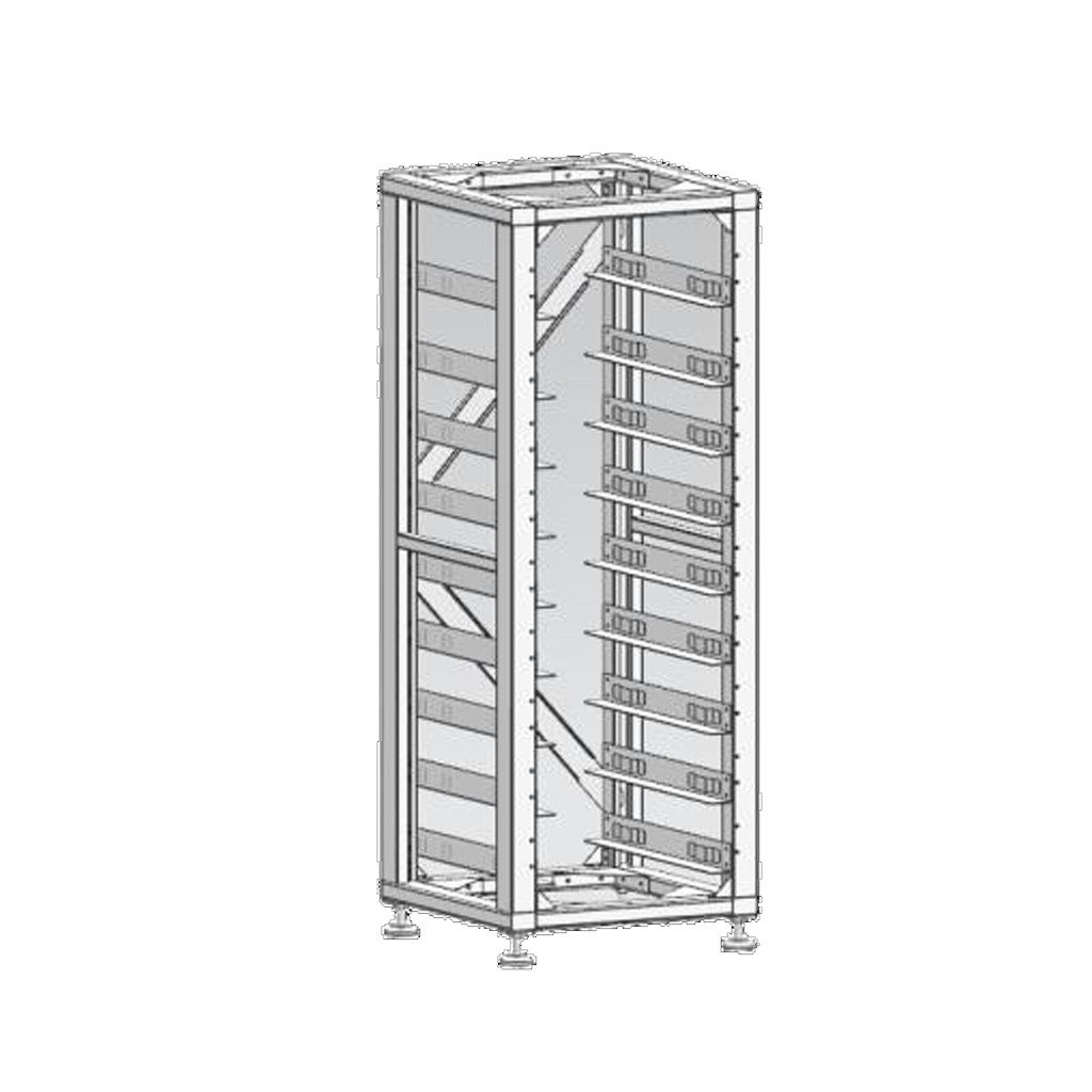 DEYE Standard 19inch rack, caninstall 8pcs batteries and 1 pcs High Voltage Battery cluster control box